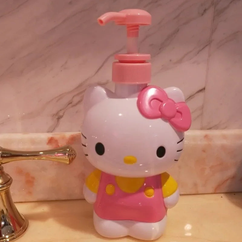 Hello Kitty Shower Gel Shampoo Lotion Sub-packing Pressure Bottle Mouth Pot Hand Sanitizer Sub-bottling Alcohol Bottle Gifts